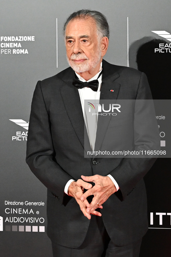 Francis Ford Coppola attends the red carpet for the film Megalopolis at Cinecitta Studios in Rome, Italy, on October 14, 2024. 