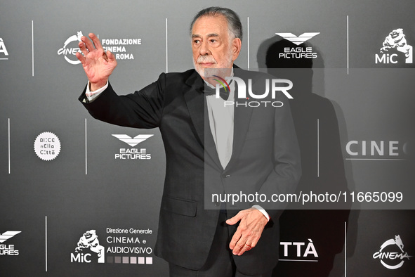 Francis Ford Coppola attends the red carpet for the film Megalopolis at Cinecitta Studios in Rome, Italy, on October 14, 2024. 