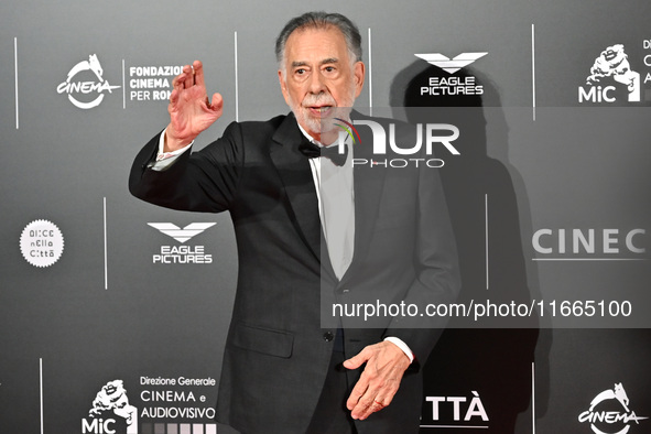 Francis Ford Coppola attends the red carpet for the film Megalopolis at Cinecitta Studios in Rome, Italy, on October 14, 2024. 