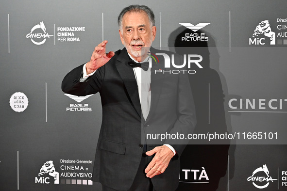 Francis Ford Coppola attends the red carpet for the film Megalopolis at Cinecitta Studios in Rome, Italy, on October 14, 2024. 