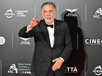 Francis Ford Coppola attends the red carpet for the film Megalopolis at Cinecitta Studios in Rome, Italy, on October 14, 2024. (