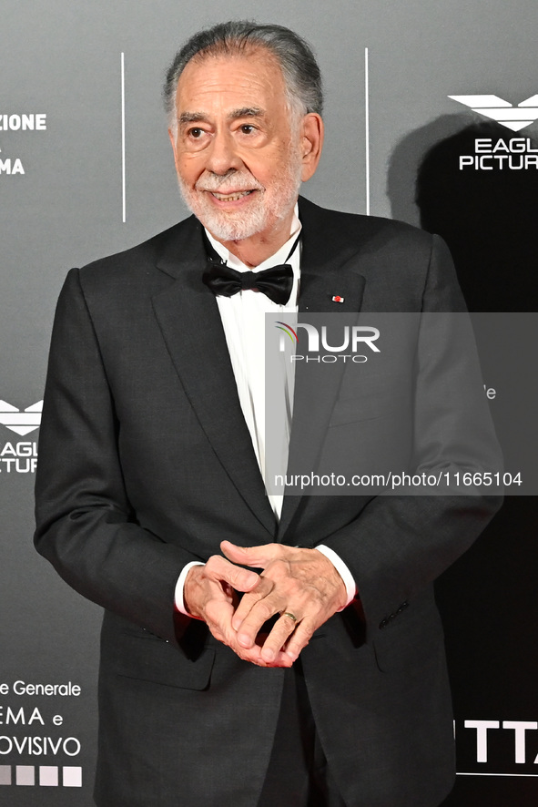 Francis Ford Coppola attends the red carpet for the film Megalopolis at Cinecitta Studios in Rome, Italy, on October 14, 2024. 