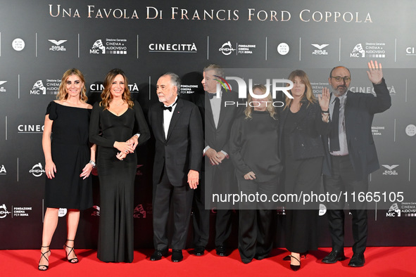 Francis Ford Coppola attends the red carpet for the film Megalopolis at Cinecitta Studios in Rome, Italy, on October 14, 2024. 