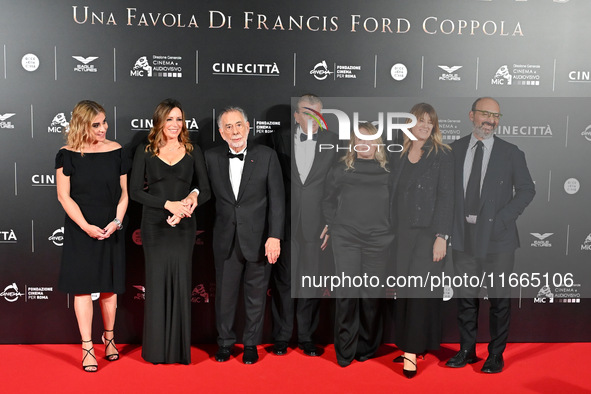 Francis Ford Coppola attends the red carpet for the film Megalopolis at Cinecitta Studios in Rome, Italy, on October 14, 2024. 