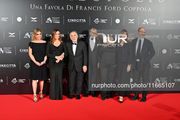 Francis Ford Coppola attends the red carpet for the film Megalopolis at Cinecitta Studios in Rome, Italy, on October 14, 2024. 