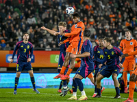 Netherlands player Ryan Flamingo participates in the match between Netherlands U21 and Sweden U21 at the Goffertstadion for the Qualificatio...