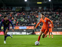 Sweden player Ahmed Qasem and Netherlands player Ruben van Bommel participate in the match between Netherlands U21 and Sweden U21 at the Gof...