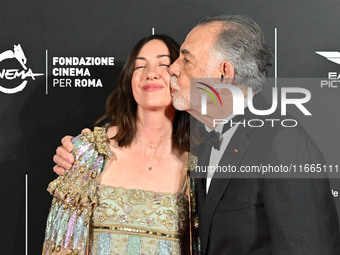 Gia Coppola and Francis Ford Coppola attend the red carpet for the film Megalopolis at Cinecitta Studios in Rome, Italy, on October 14, 2024...