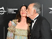 Gia Coppola and Francis Ford Coppola attend the red carpet for the film Megalopolis at Cinecitta Studios in Rome, Italy, on October 14, 2024...