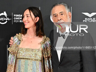 Gia Coppola and Francis Ford Coppola attend the red carpet for the film Megalopolis at Cinecitta Studios in Rome, Italy, on October 14, 2024...