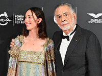 Gia Coppola and Francis Ford Coppola attend the red carpet for the film Megalopolis at Cinecitta Studios in Rome, Italy, on October 14, 2024...