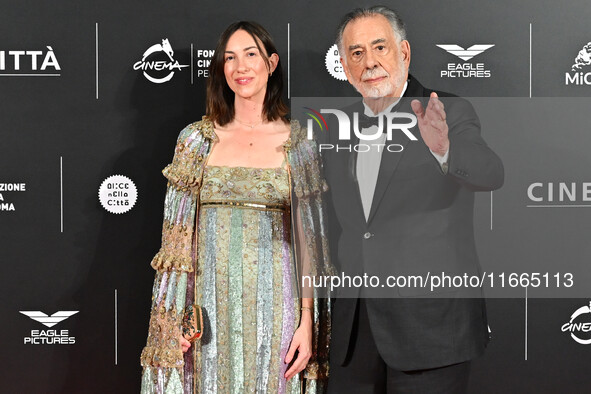 Gia Coppola and Francis Ford Coppola attend the red carpet for the film Megalopolis at Cinecitta Studios in Rome, Italy, on October 14, 2024...