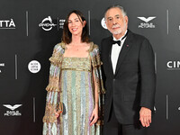 Gia Coppola and Francis Ford Coppola attend the red carpet for the film Megalopolis at Cinecitta Studios in Rome, Italy, on October 14, 2024...