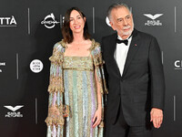 Gia Coppola and Francis Ford Coppola attend the red carpet for the film Megalopolis at Cinecitta Studios in Rome, Italy, on October 14, 2024...