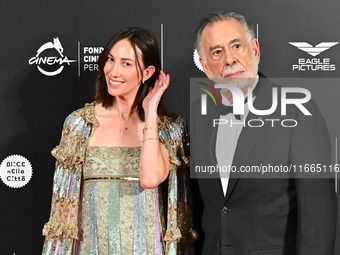 Gia Coppola and Francis Ford Coppola attend the red carpet for the film Megalopolis at Cinecitta Studios in Rome, Italy, on October 14, 2024...