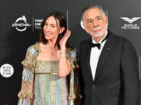 Gia Coppola and Francis Ford Coppola attend the red carpet for the film Megalopolis at Cinecitta Studios in Rome, Italy, on October 14, 2024...