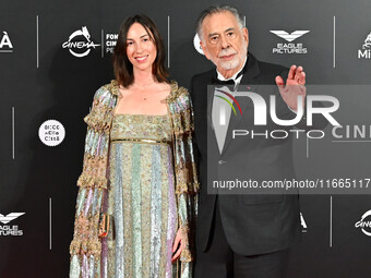 Gia Coppola and Francis Ford Coppola attend the red carpet for the film Megalopolis at Cinecitta Studios in Rome, Italy, on October 14, 2024...