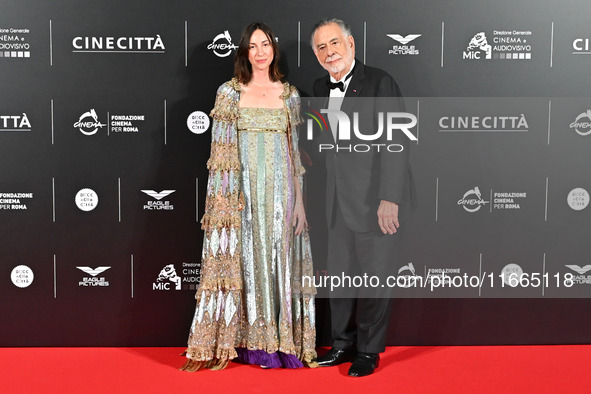 Gia Coppola and Francis Ford Coppola attend the red carpet for the film Megalopolis at Cinecitta Studios in Rome, Italy, on October 14, 2024...