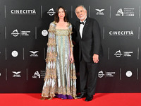 Gia Coppola and Francis Ford Coppola attend the red carpet for the film Megalopolis at Cinecitta Studios in Rome, Italy, on October 14, 2024...