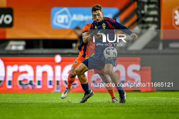 Sweden player Jonas Rouhi participates in the match between Netherlands U21 and Sweden U21 at the Goffertstadion for the Qualification EK 20...