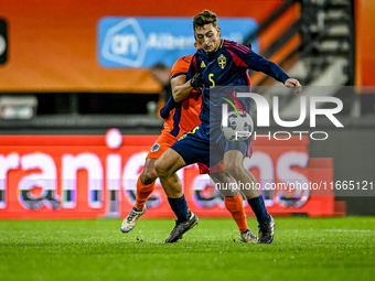 Sweden player Jonas Rouhi participates in the match between Netherlands U21 and Sweden U21 at the Goffertstadion for the Qualification EK 20...