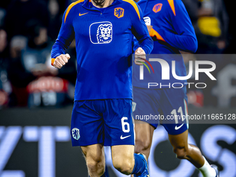 Netherlands defender Stefan de Vrij plays during the match between Germany and the Netherlands at the Allianz Arena for the UEFA Nations Lea...