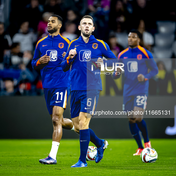 Netherlands defender Stefan de Vrij plays during the match between Germany and the Netherlands at the Allianz Arena for the UEFA Nations Lea...