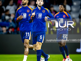 Netherlands defender Stefan de Vrij plays during the match between Germany and the Netherlands at the Allianz Arena for the UEFA Nations Lea...