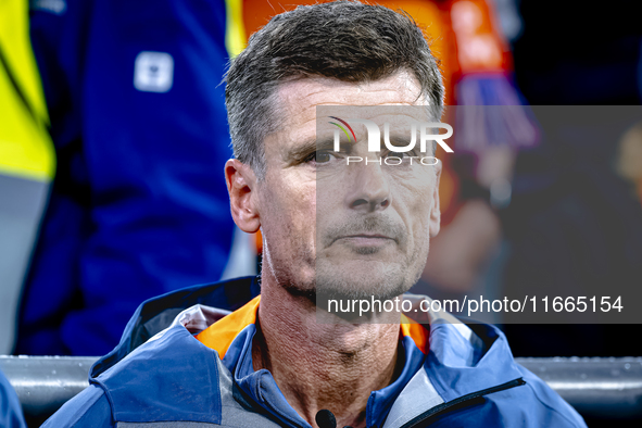 Netherlands assistant trainer Wim Jonk is present during the match between Germany and the Netherlands at the Allianz Arena for the UEFA Nat...