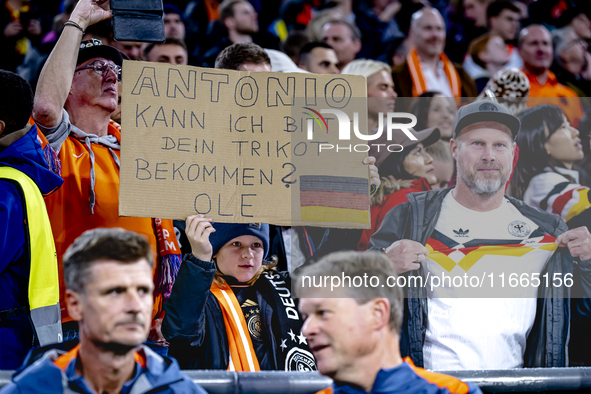 Supporters of Germany attend the match between Germany and the Netherlands at the Allianz Arena for the UEFA Nations League, League phase, M...