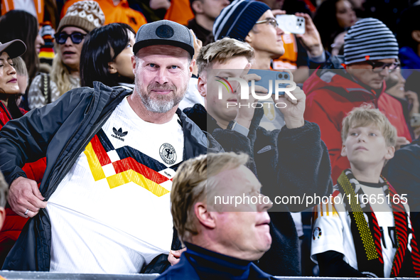 Supporters of Germany attend the match between Germany and the Netherlands at the Allianz Arena for the UEFA Nations League, League phase, M...