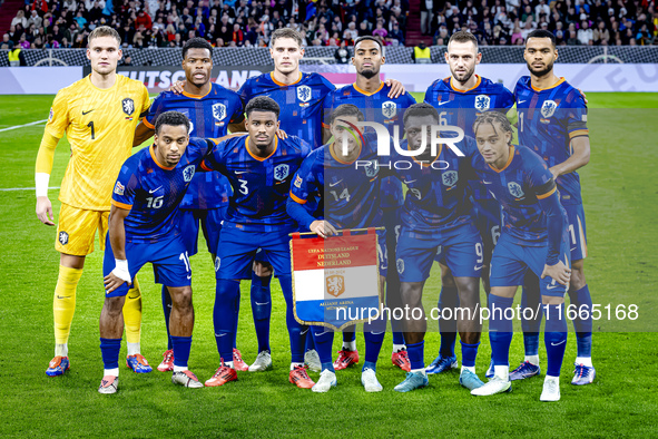 The Netherlands team poses for a photo during the match between Germany and the Netherlands at the Allianz Arena for the UEFA Nations League...