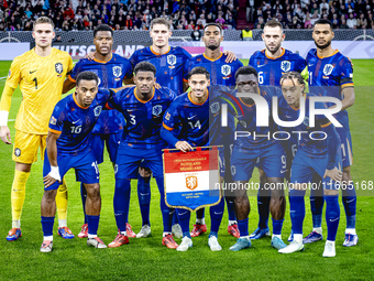 The Netherlands team poses for a photo during the match between Germany and the Netherlands at the Allianz Arena for the UEFA Nations League...