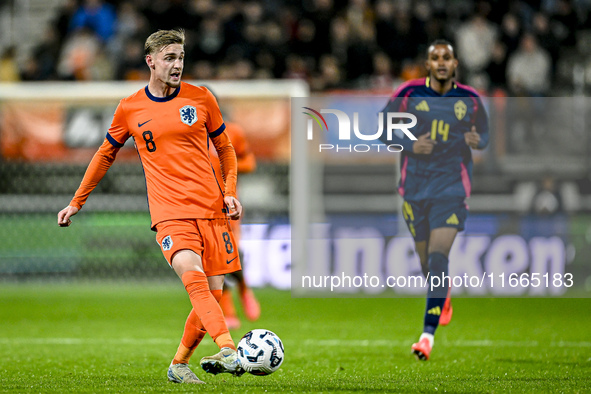 Netherlands player Kenneth Taylor participates in the match between Netherlands U21 and Sweden U21 at the Goffertstadion for the Qualificati...