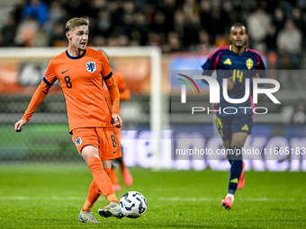 Netherlands player Kenneth Taylor participates in the match between Netherlands U21 and Sweden U21 at the Goffertstadion for the Qualificati...