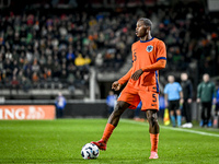 Netherlands player Neraysho Kasanwirjo participates in the match between Netherlands U21 and Sweden U21 at the Goffertstadion for the Qualif...