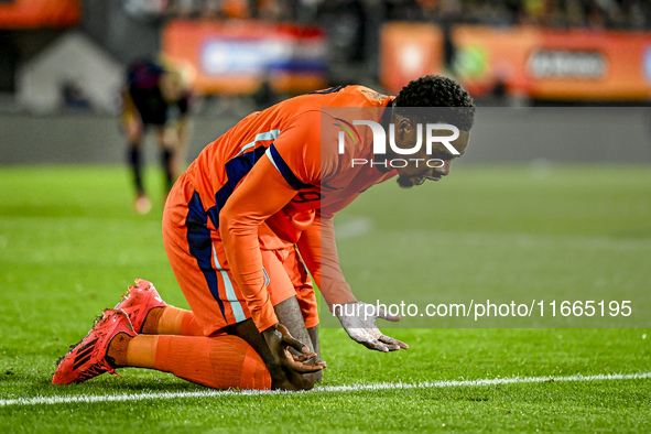 Netherlands player Noah Ohio participates in the match between Netherlands U21 and Sweden U21 at the Goffertstadion for the Qualification EK...