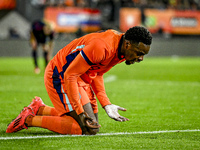 Netherlands player Noah Ohio participates in the match between Netherlands U21 and Sweden U21 at the Goffertstadion for the Qualification EK...