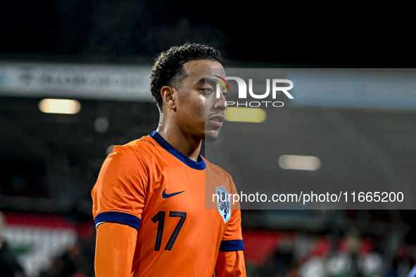 Netherlands player Myron van Brederode participates in the match between Netherlands U21 and Sweden U21 at the Goffertstadion for the Qualif...