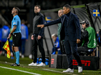 Netherlands trainer coach Michael Reiziger is present during the match between Netherlands U21 and Sweden U21 at the Goffertstadion for the...