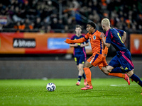 Netherlands player Ernest Poku participates in the match between Netherlands U21 and Sweden U21 at the Goffertstadion for the Qualification...