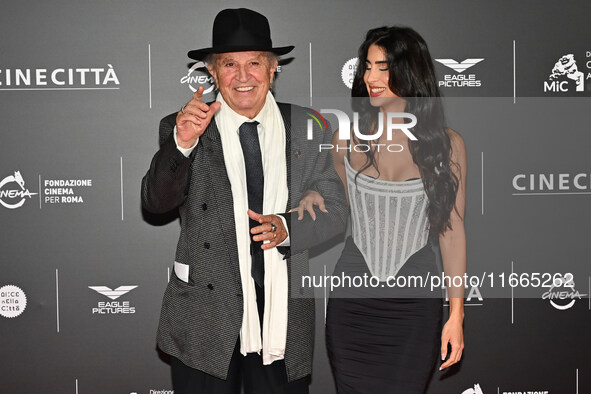 Vittorio Storaro and Eleonora Storaro attend the red carpet for the film Megalopolis at Cinecitta Studios in Rome, Italy, on October 14, 202...