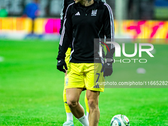 Mykhailo Mudryk participates in a football match of the UEFA Nations League between the Ukraine and Czechia national teams in Wroclaw, Polan...