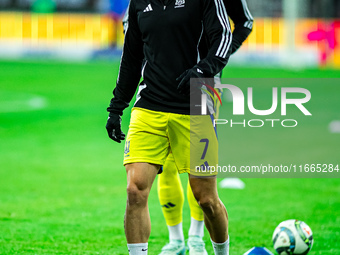 Mykhailo Mudryk participates in a football match of the UEFA Nations League between the Ukraine and Czechia national teams in Wroclaw, Polan...