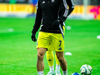 Mykhailo Mudryk participates in a football match of the UEFA Nations League between the Ukraine and Czechia national teams in Wroclaw, Polan...