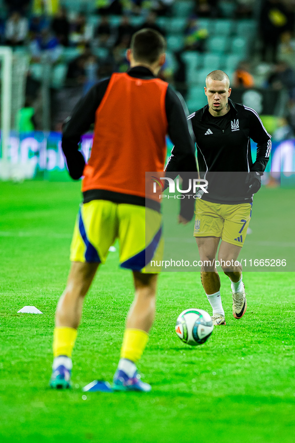 Mykhailo Mudryk participates in a football match of the UEFA Nations League between the Ukraine and Czechia national teams in Wroclaw, Polan...