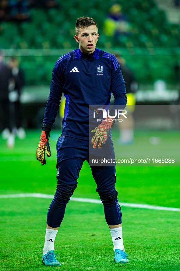 ANATOLIY TRUBIN participates in a football match of the UEFA Nations League between the Ukraine and Czechia national teams in Wroclaw, Polan...