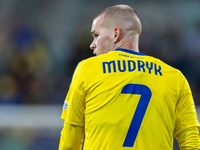 Mykhailo Mudryk is playing  during the  UEFA Nations League 2024 League B Group B1 match between Ukraine and Czechia , at the Tarczynski Are...