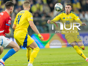 Oleksandr Zubkov is playing  during the  UEFA Nations League 2024 League B Group B1 match between Ukraine and Czechia , at the Tarczynski Ar...