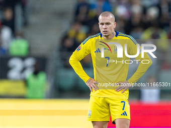 Mykhailo Mudryk is playing  during the  UEFA Nations League 2024 League B Group B1 match between Ukraine and Czechia , at the Tarczynski Are...